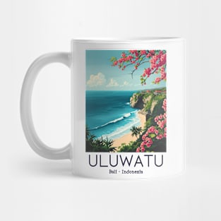 A Vintage Travel Illustration of Uluwatu - Bali - Indonesia Mug